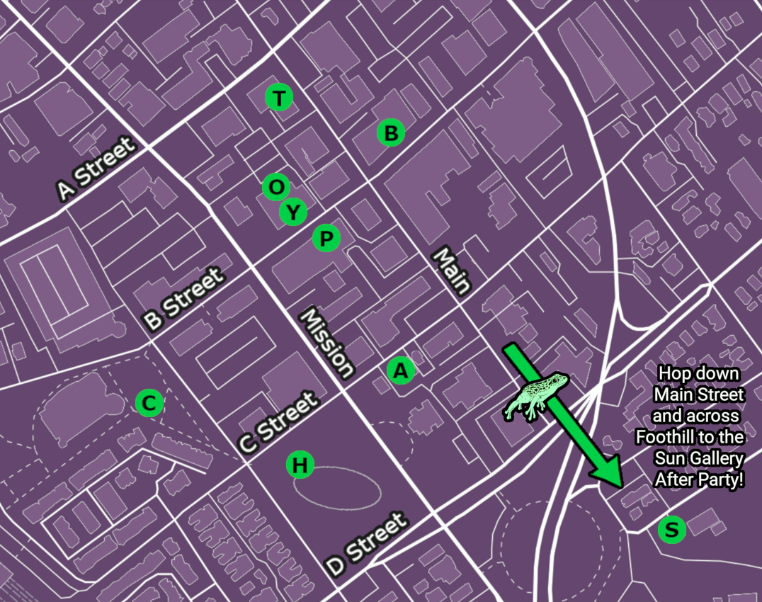 Map of Downtown Hayward